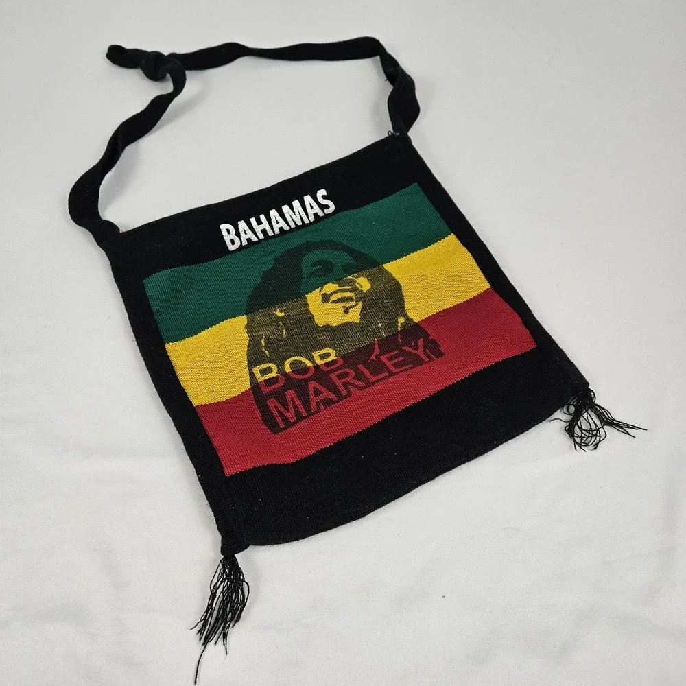 Bob Marley Bahamas Rasta Knit Hobo Pouch Bag One Love Rasta